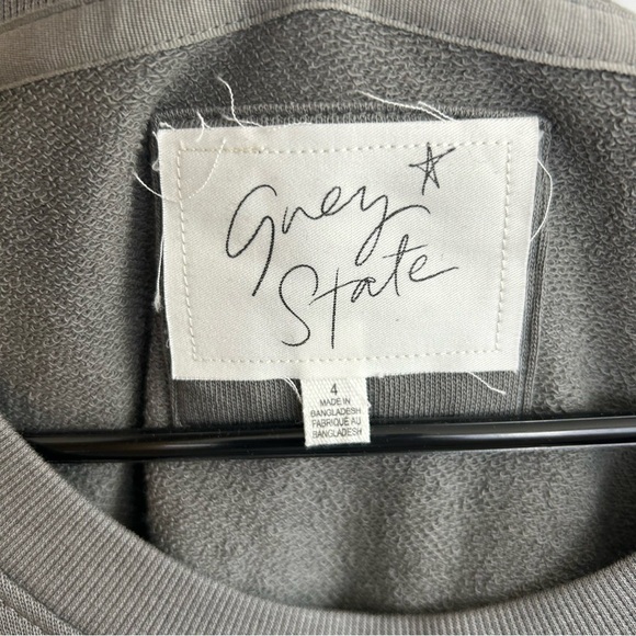Grey State Cindy Puff Shoulder Long Sleeve Pullover Nightfall Sweatshirt Size 4 - Picture 9 of 11